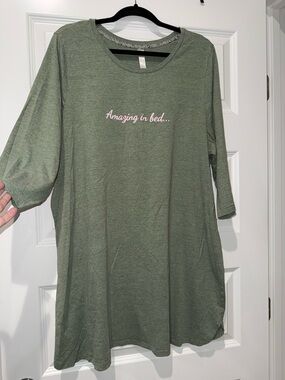 Cacique Heather Olive Green Sleep Tee